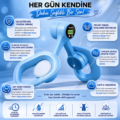 VipelFit™ Uyluk ve Pelvik Egzersiz Aleti
